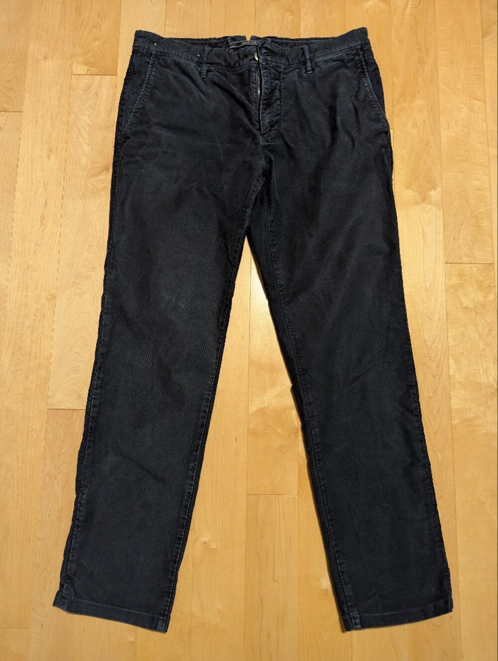 Incotex Navy Blue Twill Trousers 32w